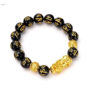 Black Obsidian Feng Shui Bracelet | Pixiu Wealth Protection Bracelet for Men Women Black Obsidian Feng Shui Bracelet Pixiu Wealth Protection Bracelet for Men Women SpiritCuff 93341342