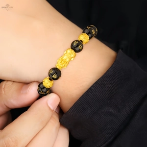 Black Obsidian Feng Shui Bracelet | Pixiu Wealth Protection Bracelet for Men Women Black Obsidian Feng Shui Bracelet Pixiu Wealth Protection Bracelet for Men Women SpiritCuff 93341868