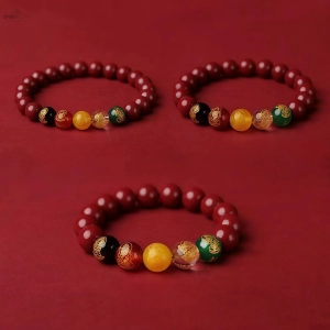 Five Directions God of Wealth Vermilion Bracelet for Prosperity and Positive Energy Five Directions God of Wealth Vermilion Bracelet for Prosperity and Positive Energy SpiritCuff 94906675