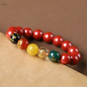 Five Directions God of Wealth Vermilion Bracelet for Prosperity and Positive Energy Five Directions God of Wealth Vermilion Bracelet for Prosperity and Positive Energy SpiritCuff 94906835