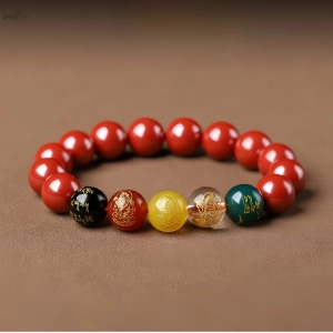 Five Directions God of Wealth Vermilion Bracelet for Prosperity and Positive Energy Five Directions God of Wealth Vermilion Bracelet for Prosperity and Positive Energy SpiritCuff 94907159