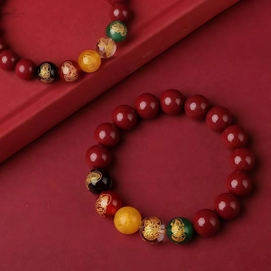 Five Directions God of Wealth Vermilion Bracelet for Prosperity and Positive Energy Five Directions God of Wealth Vermilion Bracelet for Prosperity and Positive Energy SpiritCuff 94907396