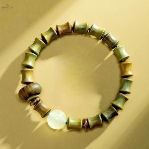 Green Sandalwood Bamboo Joint Bracelet - Elevate Your Energy & Embrace Growth Green Sandalwood Bamboo Joint Bracelet Elevate Your Energy Embrace Growth SpiritCuff 94891528
