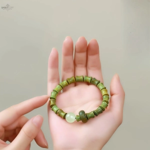 Green Sandalwood Bamboo Joint Bracelet - Elevate Your Energy & Embrace Growth Green Sandalwood Bamboo Joint Bracelet Elevate Your Energy Embrace Growth SpiritCuff 94891948