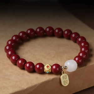 Red Cinnabar Wealth Bracelet - Feng Shui Protection & Gold Blessing Charm 13 Red Cinnabar Wealth Bracelet - Feng Shui Protection & Gold Blessing Charm Red Cinnabar Wealth Bracelet Feng Shui Protection Gold Blessing Charm SpiritCuff 94868440