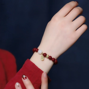 Red Cinnabar Wealth Bracelet - Feng Shui Protection & Gold Blessing Charm 7 Red Cinnabar Wealth Bracelet - Feng Shui Protection & Gold Blessing Charm Red Cinnabar Wealth Bracelet Feng Shui Protection Gold Blessing Charm SpiritCuff 94868968