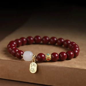 Red Cinnabar Wealth Bracelet - Feng Shui Protection & Gold Blessing Charm 8 Red Cinnabar Wealth Bracelet - Feng Shui Protection & Gold Blessing Charm Red Cinnabar Wealth Bracelet Feng Shui Protection Gold Blessing Charm SpiritCuff 94869045