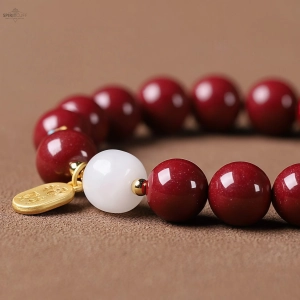Red Cinnabar Wealth Bracelet - Feng Shui Protection & Gold Blessing Charm 6 Red Cinnabar Wealth Bracelet - Feng Shui Protection & Gold Blessing Charm Red Cinnabar Wealth Bracelet Feng Shui Protection Gold Blessing Charm SpiritCuff 94869189