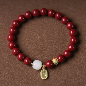 Red Cinnabar Wealth Bracelet - Feng Shui Protection & Gold Blessing Charm 3 Red Cinnabar Wealth Bracelet - Feng Shui Protection & Gold Blessing Charm Red Cinnabar Wealth Bracelet Feng Shui Protection Gold Blessing Charm SpiritCuff 94869445